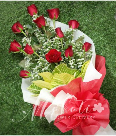 1 Dozen Red Rose (Arm Bouquet)