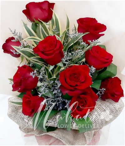 10 pcs. Red Ecuadorian Roses