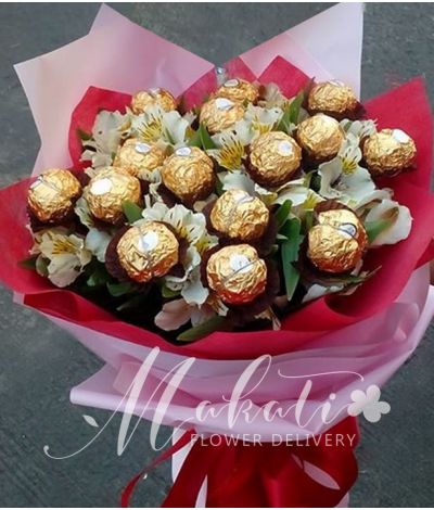 Ferrero with Alstroemeria