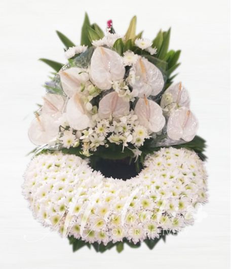 Elegant White Mixed Urn Flower Arrangement